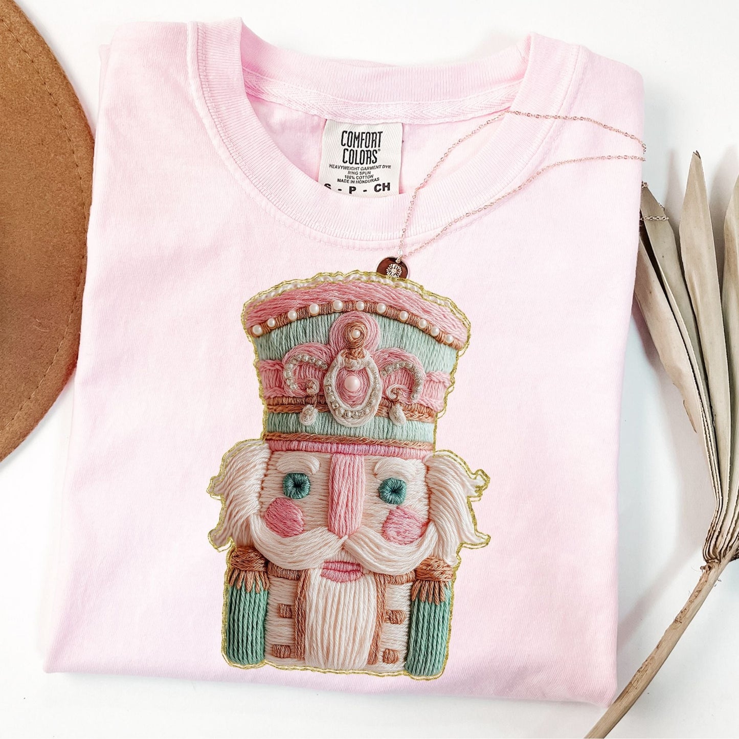 Faux Latch Hook Yarn French Knot Nutcracker Graphic Tees - ALL COLORS - YOUTH & ADULT SIZES