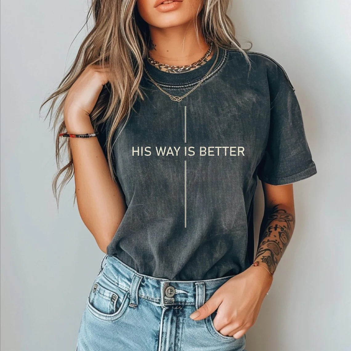 His Way Is Better Graphic Short or Long Sleeve Tees & Sweatshirts- ADULTS - ALL COLORS