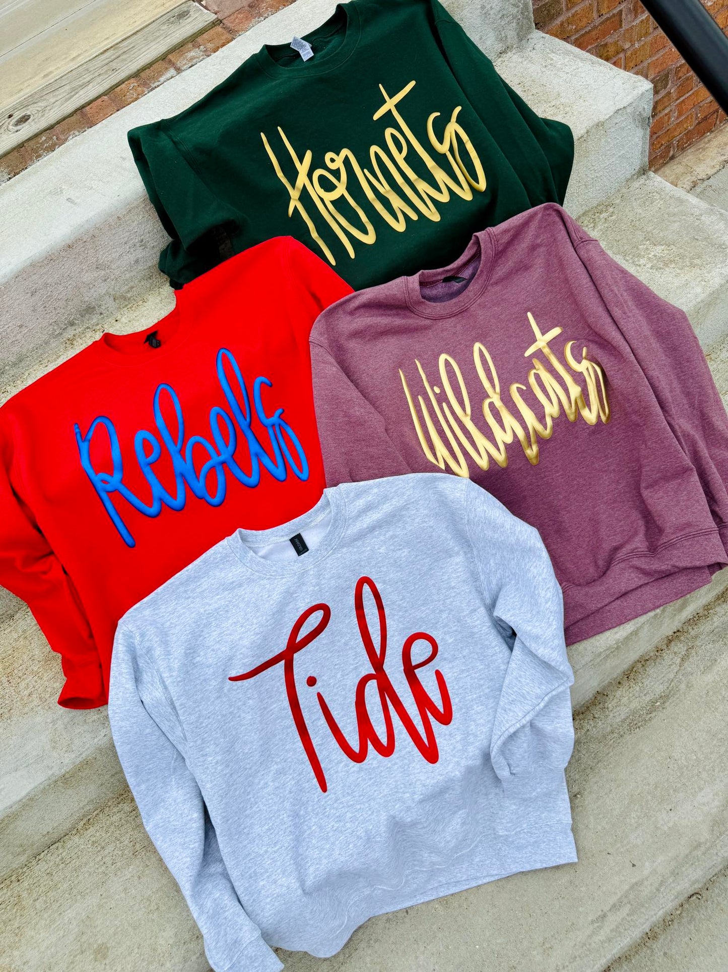 2025 Spirit MASSIVE PUFF Metallic Vinyl Tees & Sweatshirts - YOUTH & ADULT SIZES