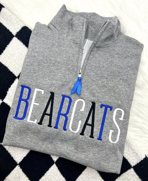 Embroidered Quarter Zip Sweatshirts - ADULTS