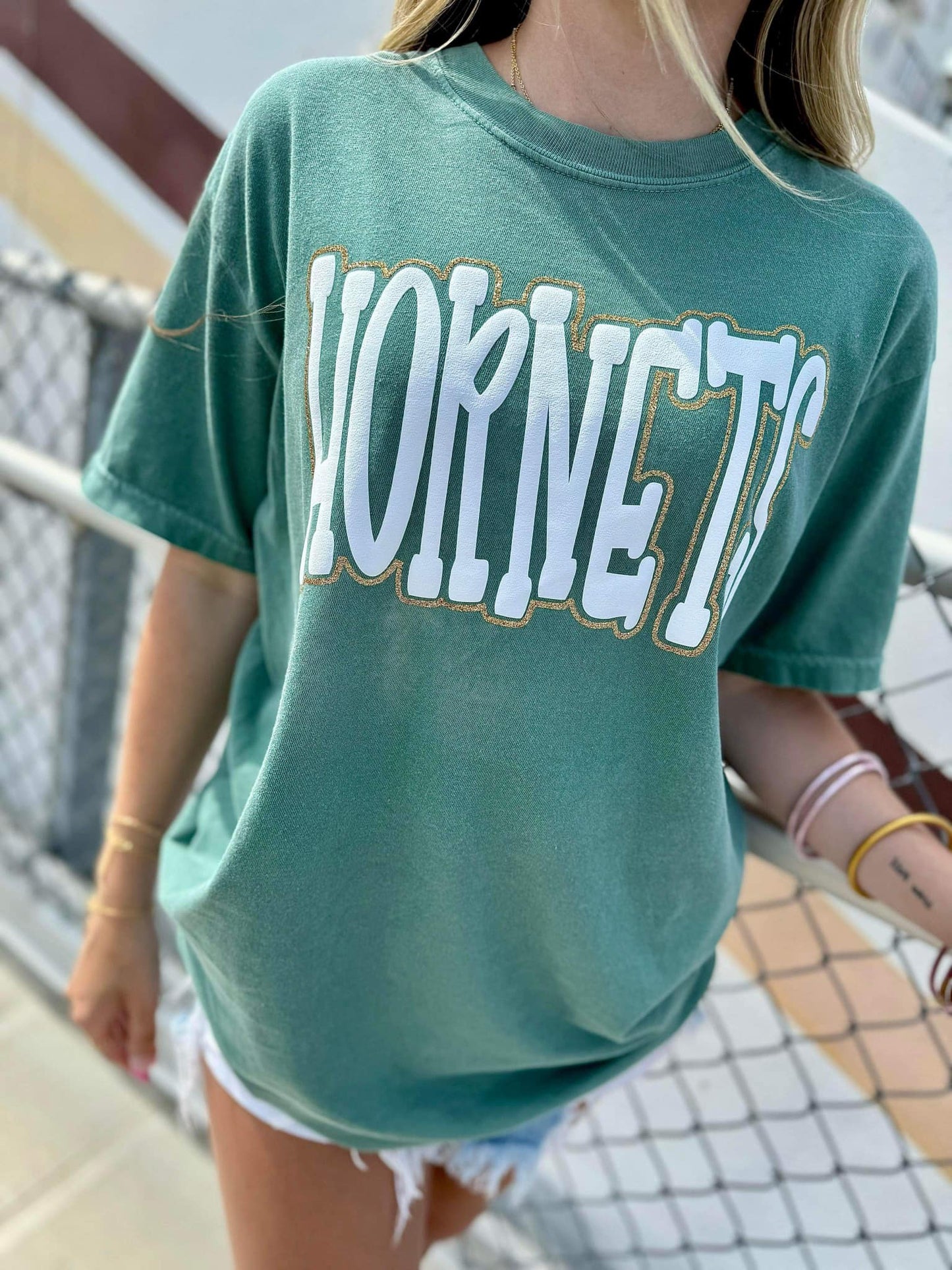 Spirit Caps Puff Vinyl/Glitter Outline Tees & Sweatshirts - YOUTH & ADULT SIZES