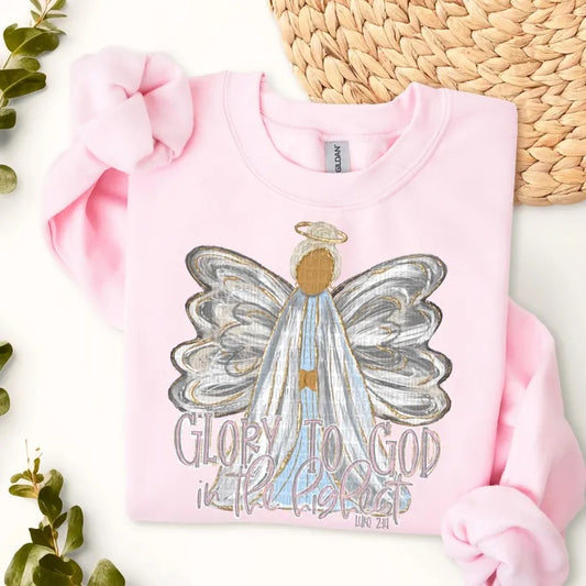 Glory to God Pink Sweatshirts - YOUTH & ADULT SIZES