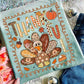 Thankful Turkey Frame Dusty Blue Bella Canvas Graphic Tees - YOUTH & ADULT