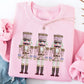 Hand Painted Nutcrackers Pink Sweatshirts - YOUTH & ADULT SIZES
