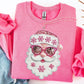 Faux Glitter Santa Sunglasses Sweatshirts - ALL COLORS - YOUTH & ADULT SIZES