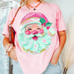 Hand Painted Santa Face Blossom Comfort Colors Graphic Tees - YOUTH & ADULT