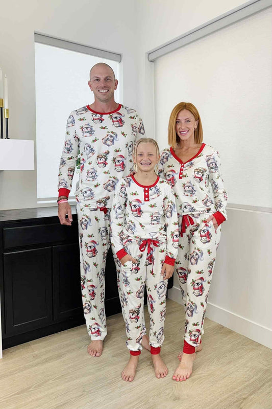 PREORDER - Family Penguin Shirley & Stone Holiday Lounge - YOUTH & ADULT SIZES