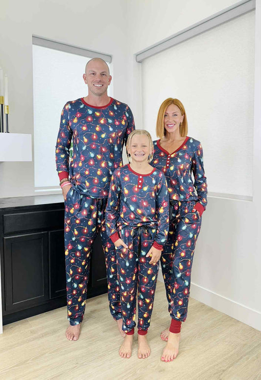 PREORDER - Family Lights Shirley & Stone Holiday Lounge - YOUTH & ADULT SIZES