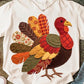 Faux Applique (DTF) Turkey Sand Gildan Graphic Tees - YOUTH & ADULT