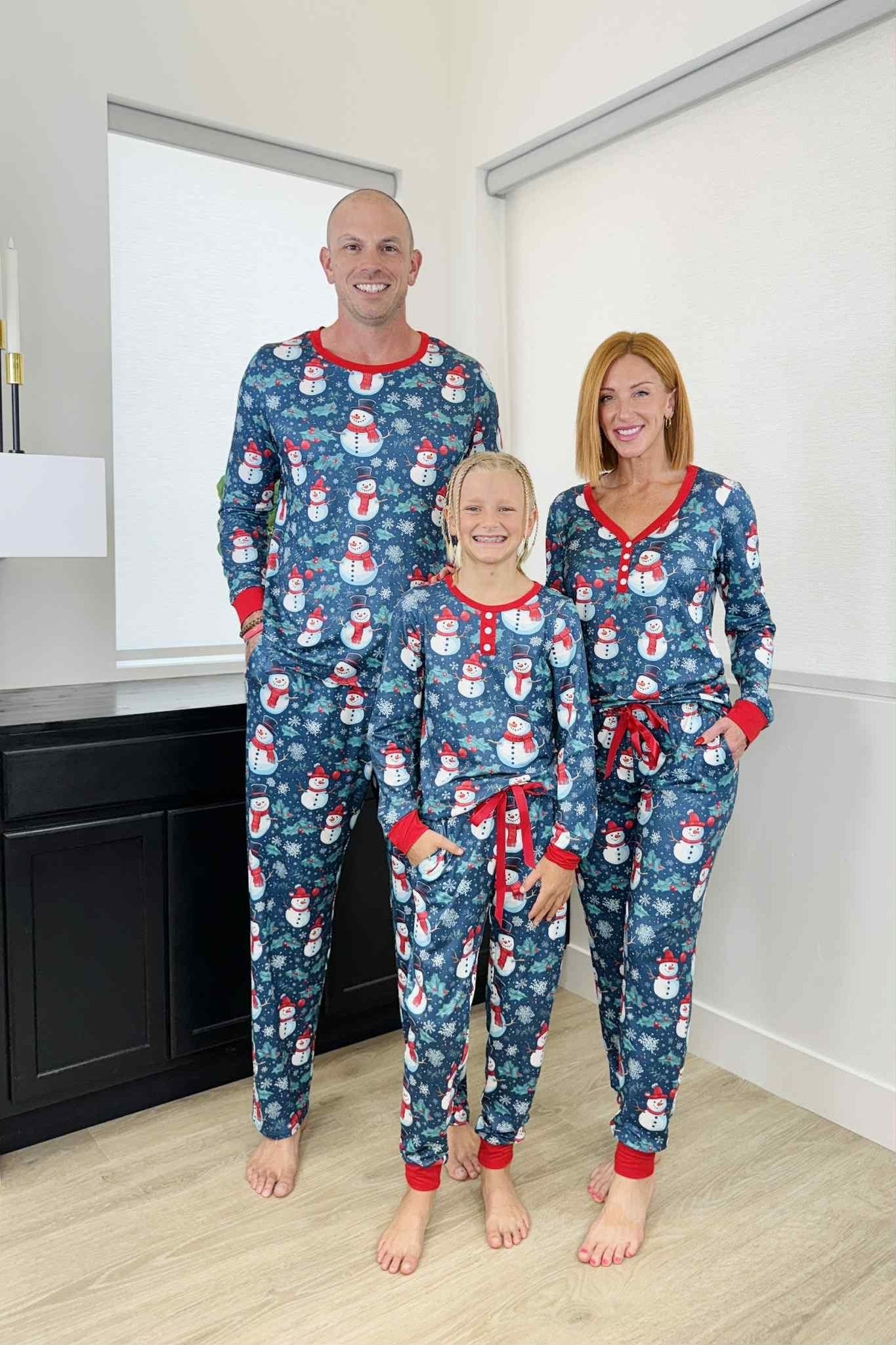 PREORDER - Family Snowman Shirley & Stone Holiday Lounge - YOUTH & ADULT SIZES