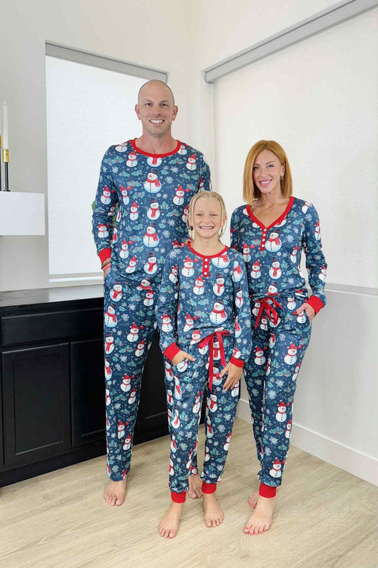 PREORDER - Family Snowman Shirley & Stone Holiday Lounge - YOUTH & ADULT SIZES