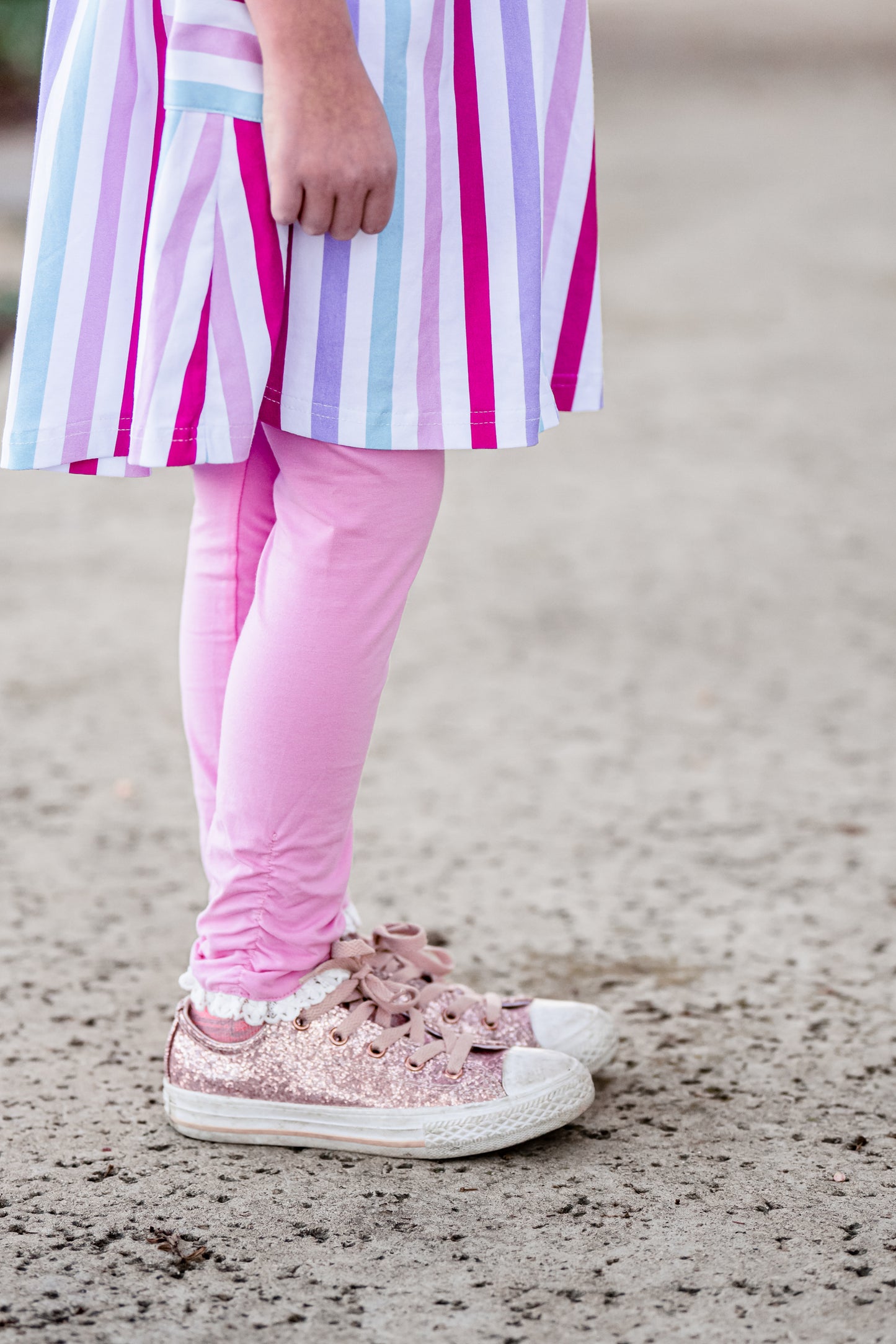 Pink Lacey Leggings