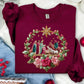 Faux Latch Hook Yarn Nativity Maroon Sweatshirts - YOUTH & ADULT SIZES