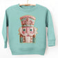 Faux Latch Hook Yarn French Knot Nutcracker Sweatshirts - ALL COLORS - YOUTH & ADULT SIZES