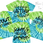 2025 Colortone Tie Dye End of School T-Shirts - BLUE GREEN - Youth & Adult Sizes