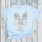 Blue Coquette Bunny Comfort Colors T-Shirt - YOUTH & ADULT SIZES