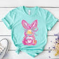 Brushstrokes Bunny Girl Bella Canvas T-Shirt - YOUTH & ADULT SIZES