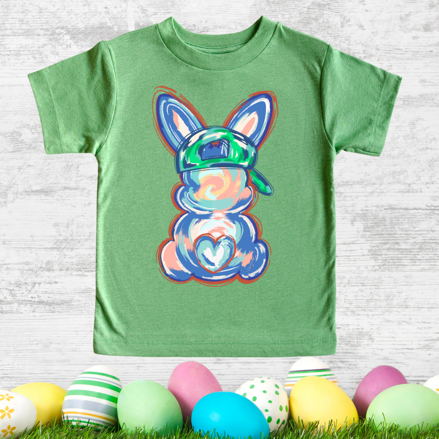 Brushstrokes Bunny Boy Bella Canvas T-Shirt - YOUTH & ADULT SIZES