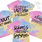 2025 Colortone Tie Dye End of School T-Shirts - COTTON CANDY - Youth & Adult Sizes