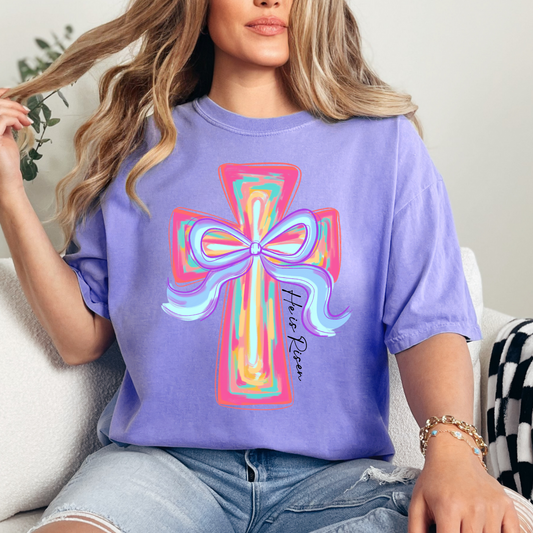 Brushstrokes Cross Comfort Colors T-Shirt - YOUTH & ADULT SIZES - ALL COLORS