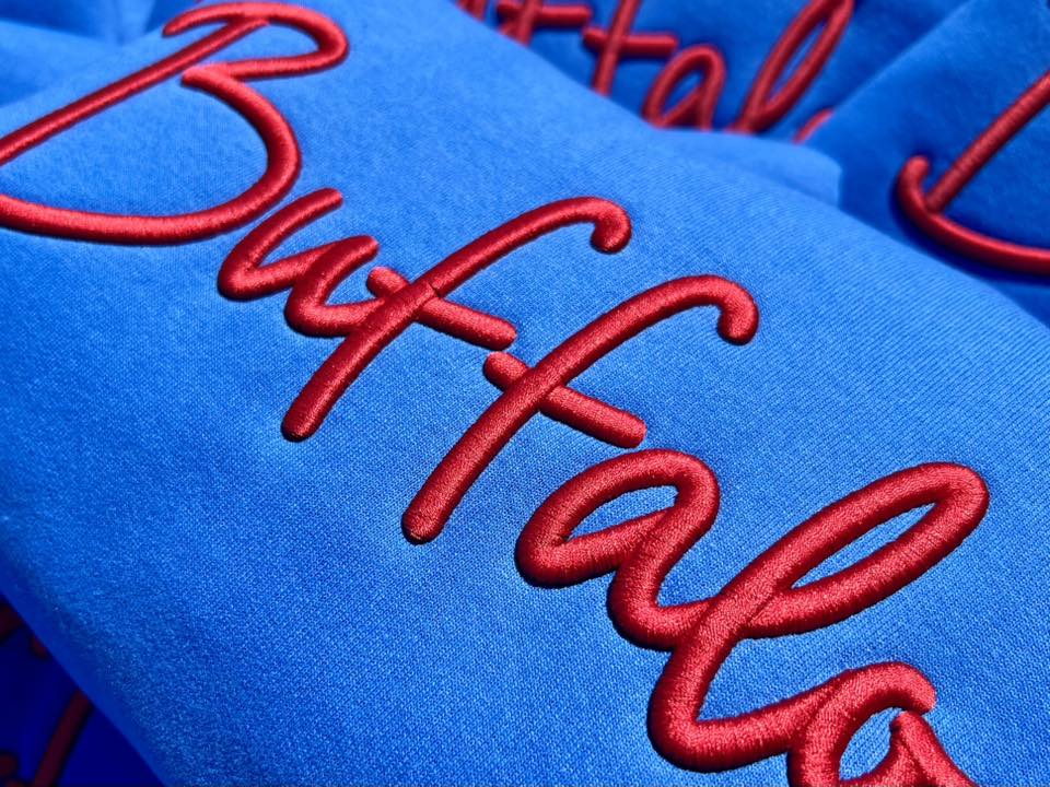 Embroidered Puff Tees OR Sweatshirts - ADULTS