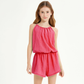 LIMITED RELEASE - ROMPER Self-Tie Sleeveless- PINK