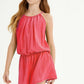 LIMITED RELEASE - ROMPER Self-Tie Sleeveless- PINK