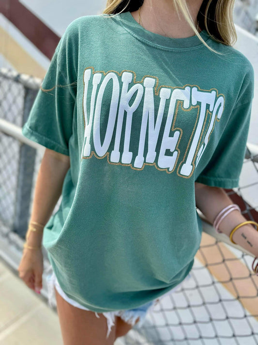 Spirit Caps Puff Vinyl/Glitter Outline Tees & Sweatshirts - YOUTH & ADULT SIZES