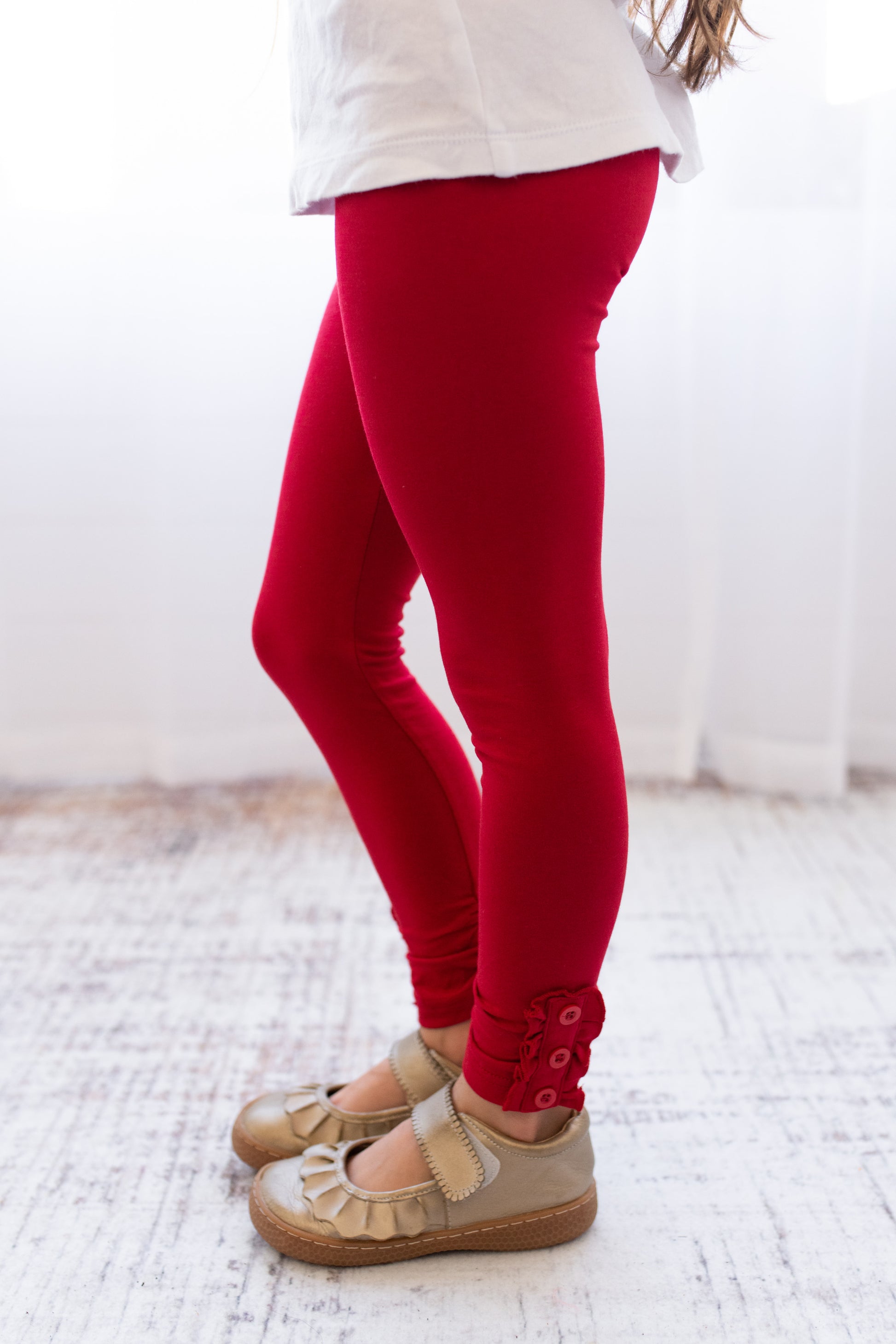 Brooke Leggings - Red - Madison Grace Clothing