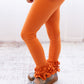 Ruffle Leggings - Pumpkin - Madison Grace Clothing