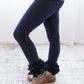 Ruffle Leggings - Navy - Madison Grace Clothing