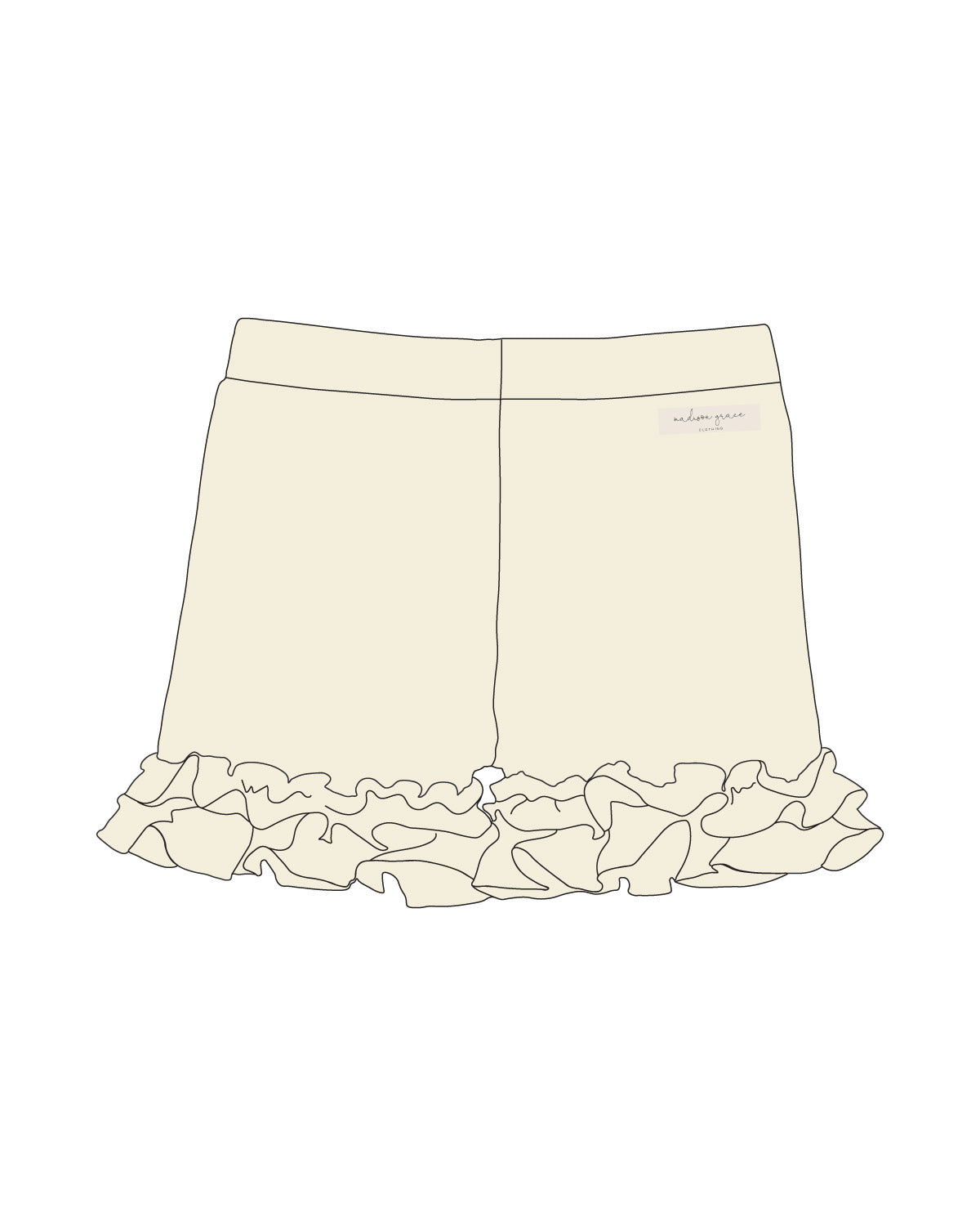 Ruffle Shorties - Cream - Love Millie Clothing