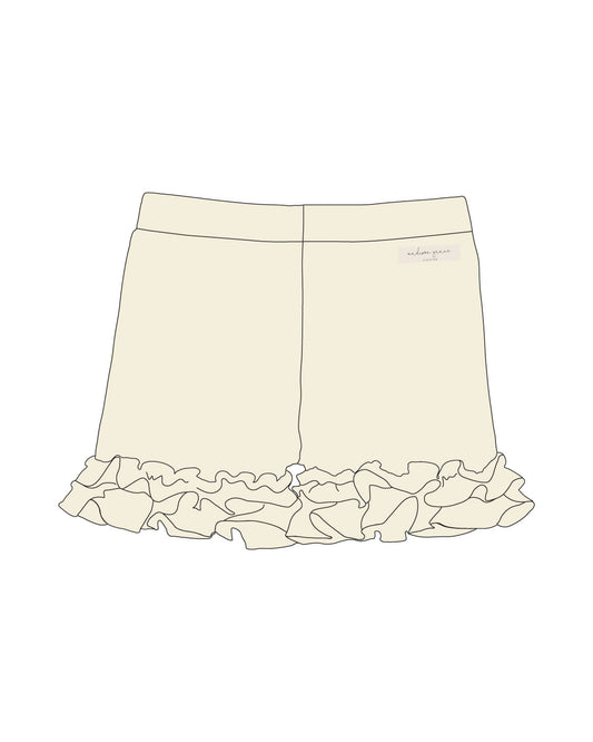 Ruffle Shorties - Cream - Love Millie Clothing