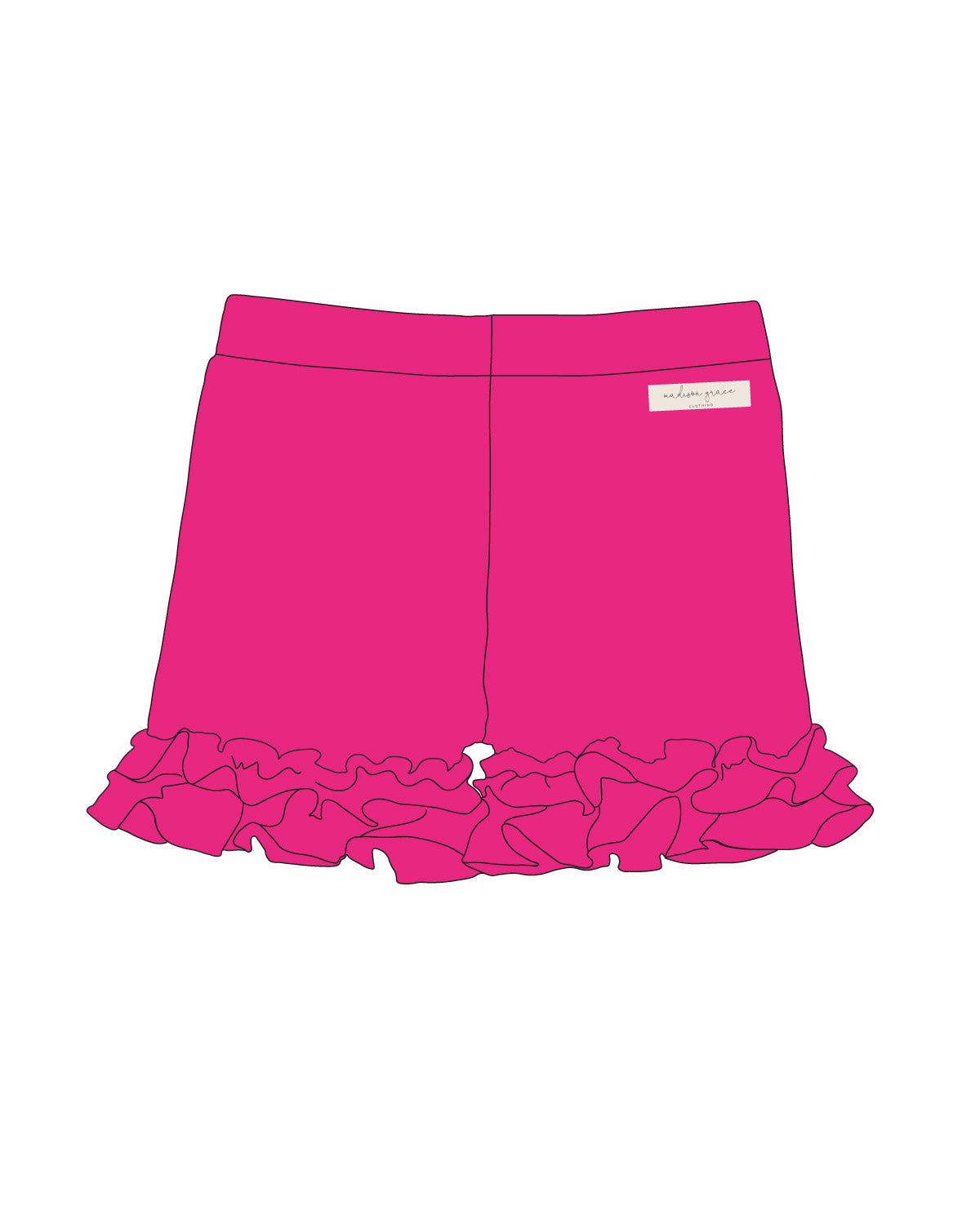Ruffle Shorties - Hot Pink - Love Millie Clothing