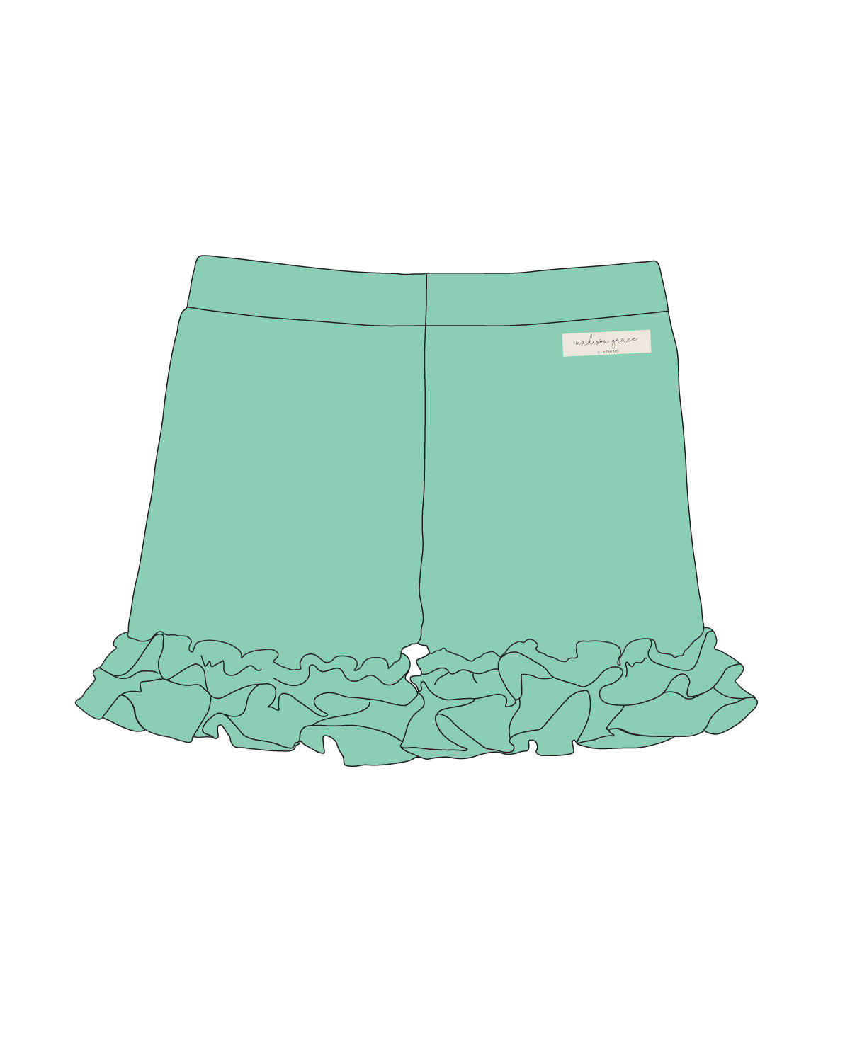 Ruffle Shorties - Mint - Love Millie Clothing