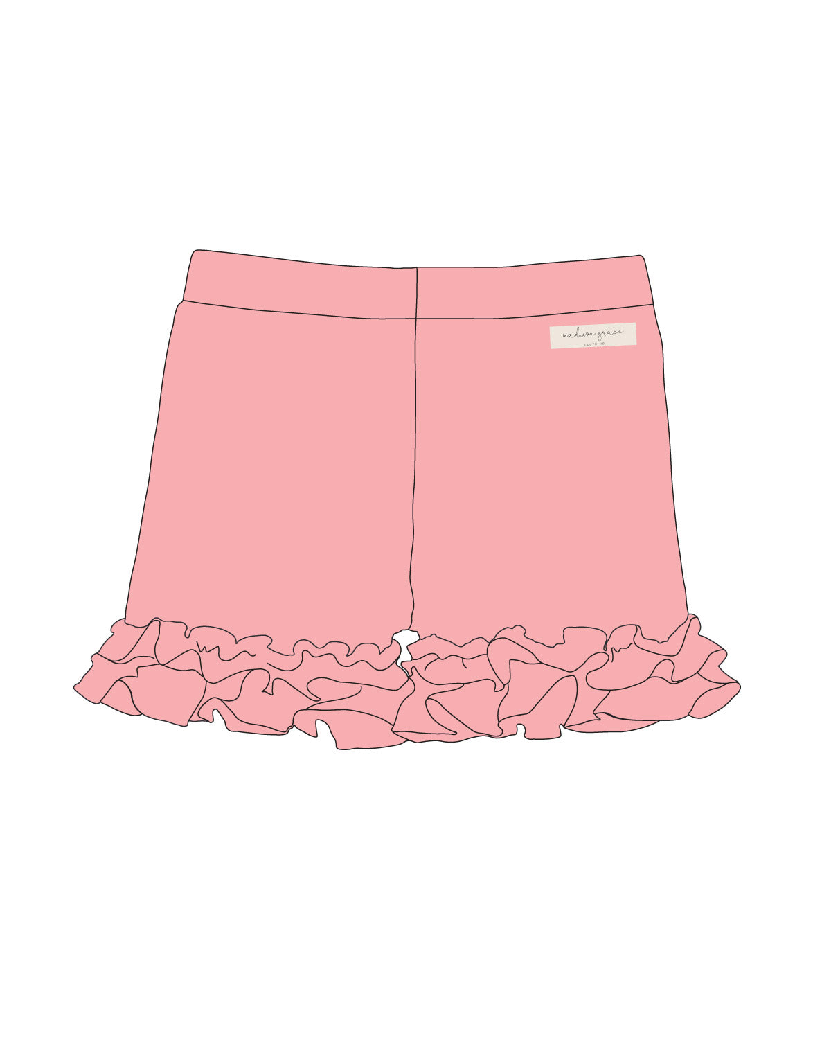Ruffle Shorties - Pink Coral - Love Millie Clothing
