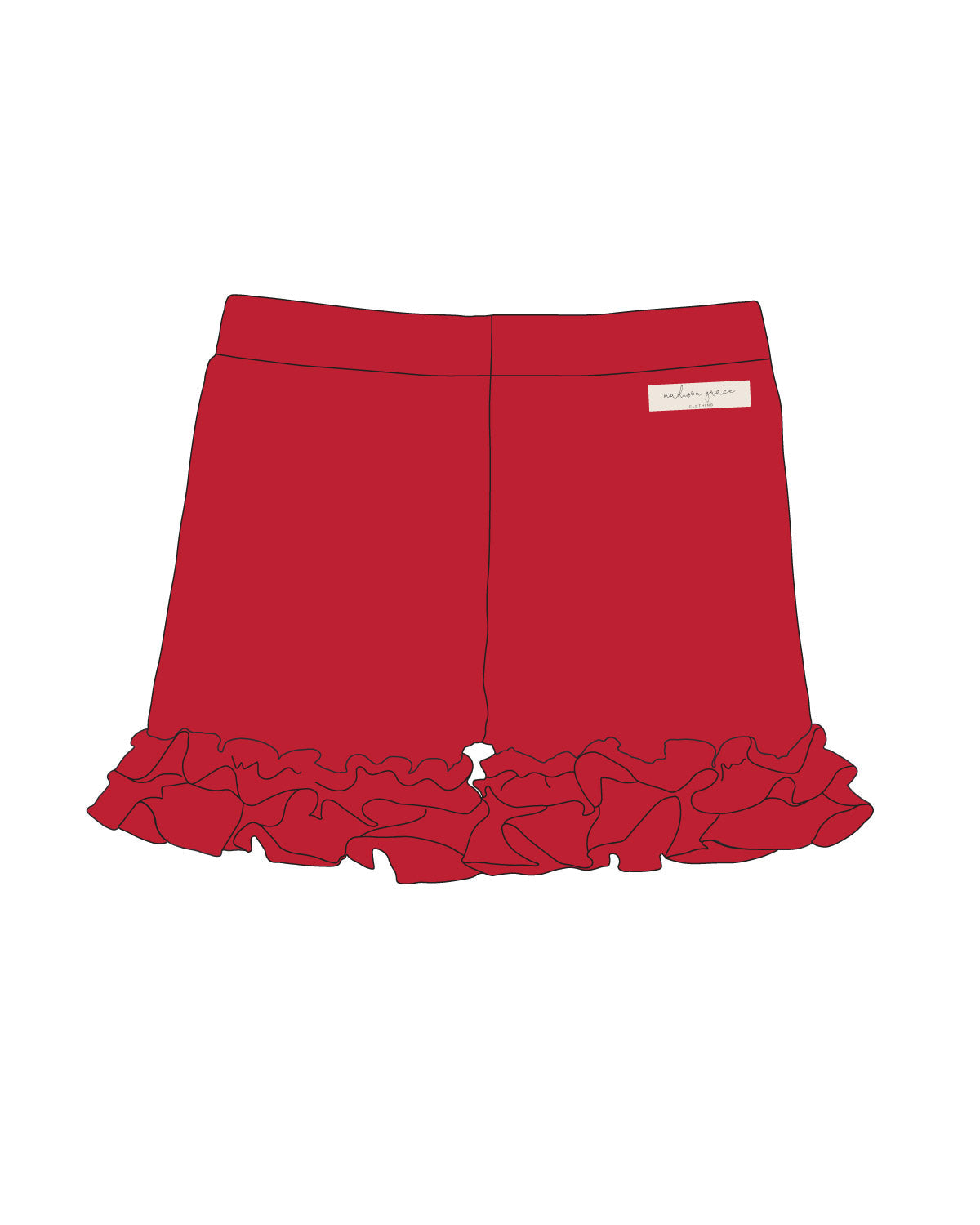 Ruffle Shorties - Red - Love Millie Clothing