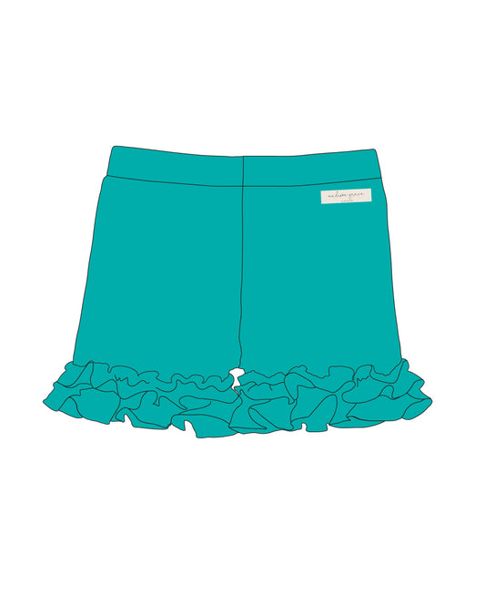 Ruffle Shorties - Turquoise - Love Millie Clothing