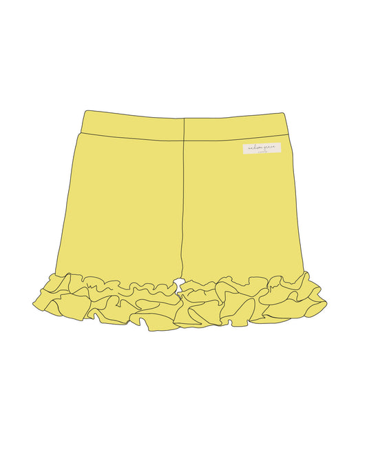 Ruffle Shorties - Yellow - Love Millie Clothing