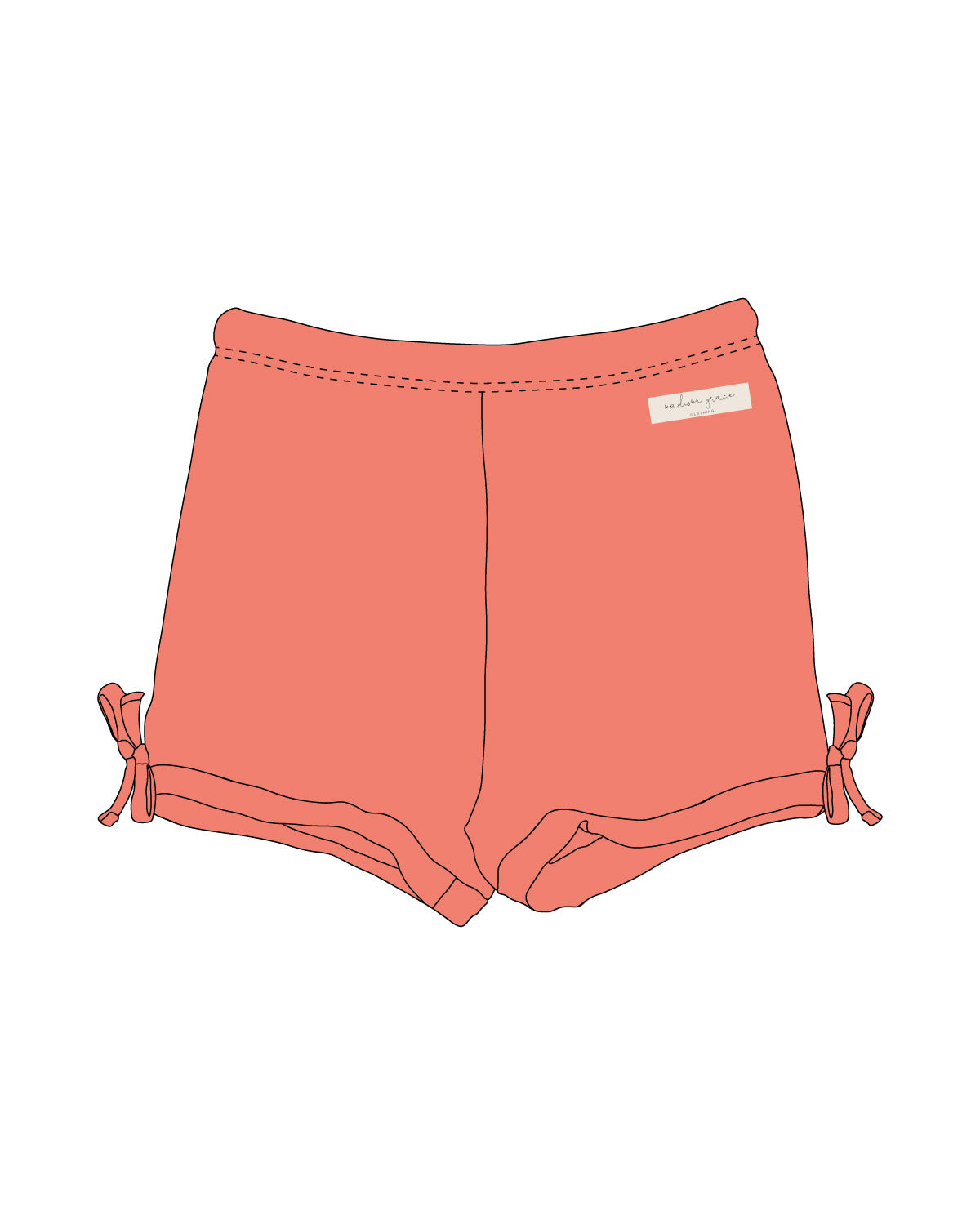 Simple Shorties - Coral - Love Millie Clothing