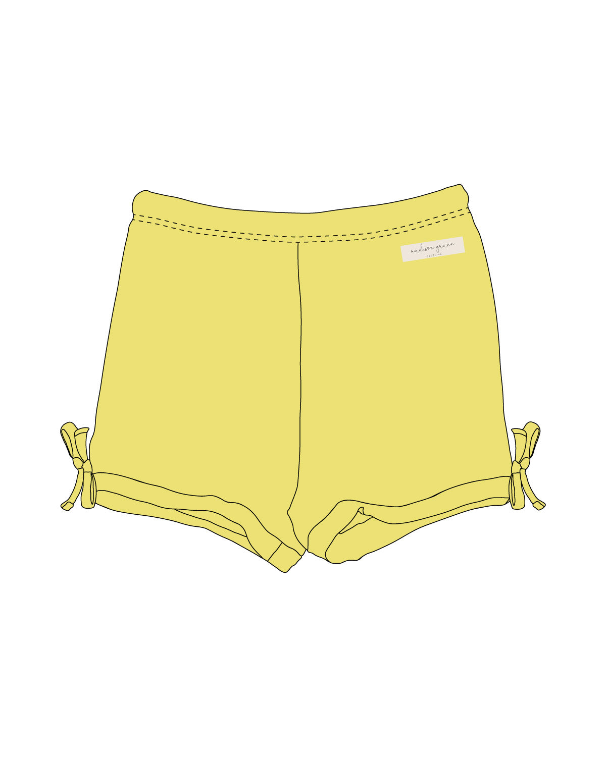 Simple Shorties - Yellow - Love Millie Clothing